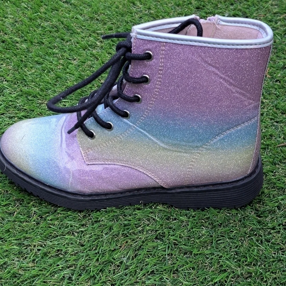 The Children's Place Multi Color Glitter Ankle Boots   Size 3